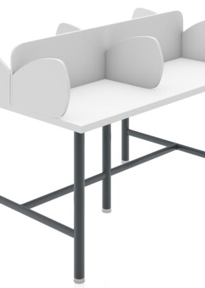 Dört Bölmeli Kütüphane Masası