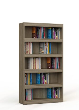 Tek Taraflı Ahşap Dört Raflı Kitaplık