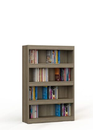 Tek Taraflı Ahşap Üç Raflı Kitaplık