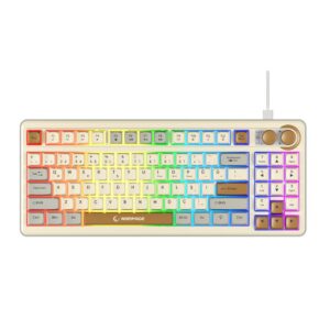 RAMPAGE CYCLONE MEMBRANE SWITCH GAMING KLAVYE-KREM/KAHVERENGİ/GRİ