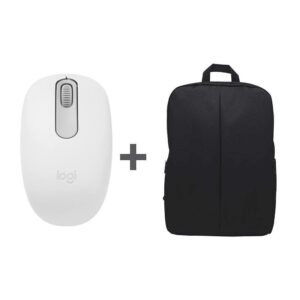 LOGITECH M196 BEYAZ MOUSE + NERO NOTEBOOK SIRT CANTASI