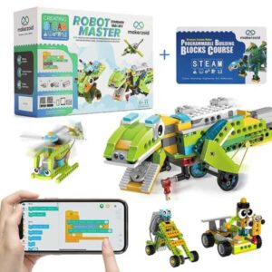 Makerzoid Robot Master 100-in-1 STEAM Kodlama ve Yapı Bloklu Robot Kiti (Standart, 6+)